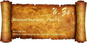 Wasserburger Zsolt névjegykártya