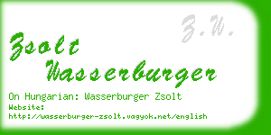 zsolt wasserburger business card